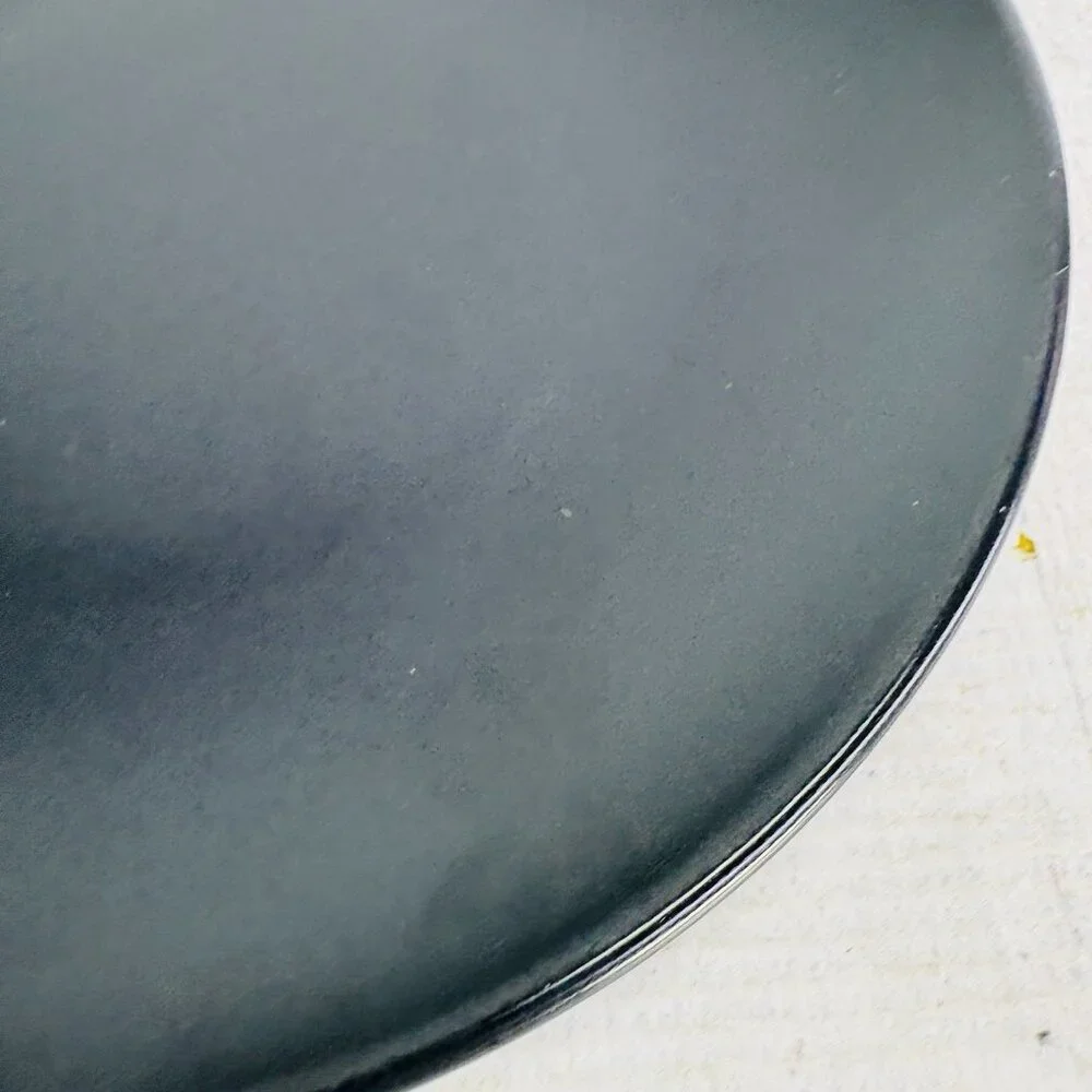 Ikea of Sweden 12011 Dark Gray Matte Round Stoneware Salad Lunch Plates Set 4